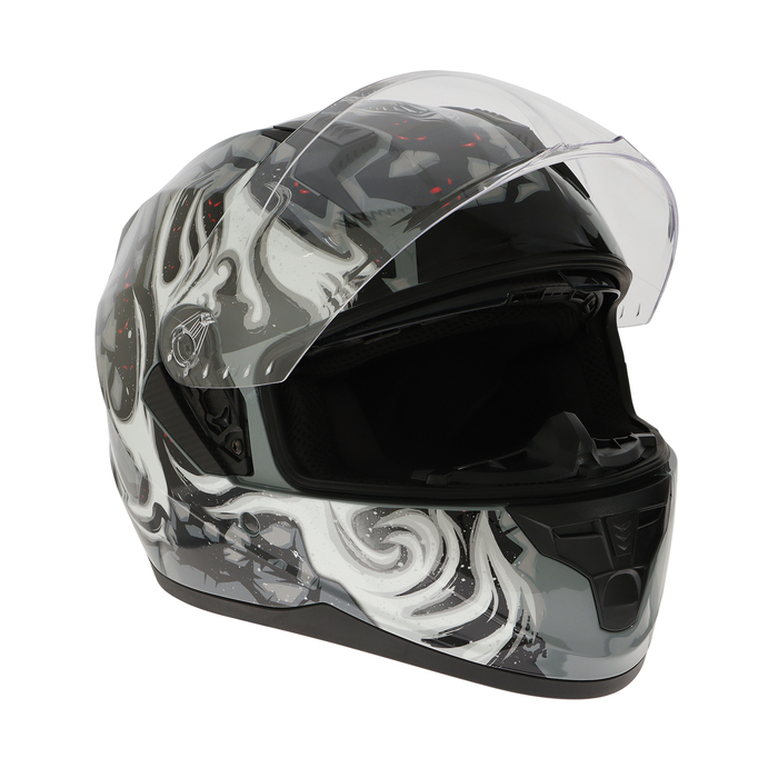 Шлем интеграл с двумя визорами, размер L, модель BLD-M67E, черно-серый