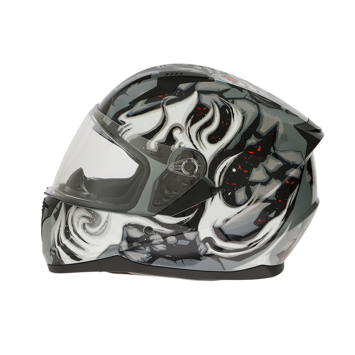 Шлем интеграл с двумя визорами, размер L (59-60), модель BLD-M67E, черно-серый - фото 1909504991