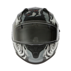 Шлем интеграл с двумя визорами, размер XL (60-61), модель BLD-M67E, черно-серый - Фото 6