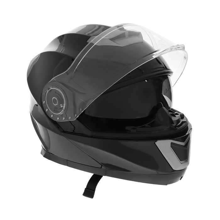 Шлем модуляр с двумя визорами, размер XXL, модель - BLD-160E, черный глянцевый
