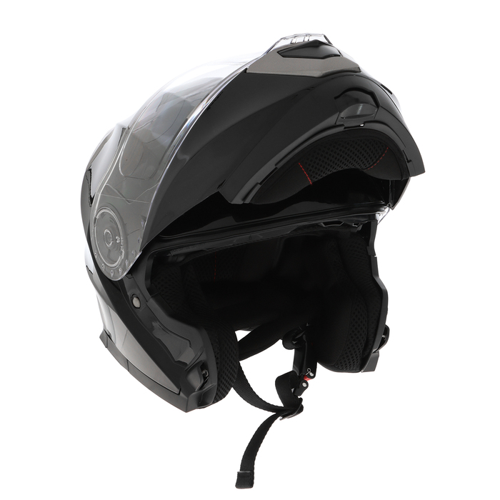 Шлем модуляр с двумя визорами, размер XXL, модель - BLD-160E, черный глянцевый