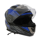 Шлем модуляр с двумя визорами, размер M (57-58), модель - BLD-160E, черно-синий - Фото 6
