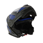 Шлем модуляр с двумя визорами, размер M (57-58), модель - BLD-160E, черно-синий - Фото 4