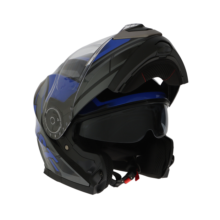 Шлем модуляр с двумя визорами, размер M, модель - BLD-160E, черно-синий