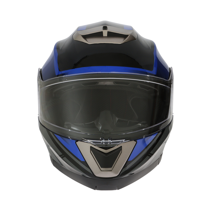 Шлем модуляр с двумя визорами, размер L (59-60), модель - BLD-160E, черно-синий - фото 1928494009