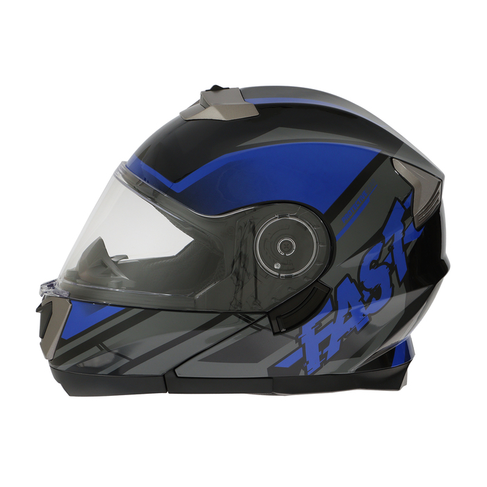 Шлем модуляр с двумя визорами, размер L (59-60), модель - BLD-160E, черно-синий - фото 1928494010