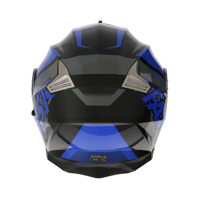 Шлем модуляр с двумя визорами, размер L (59-60), модель - BLD-160E, черно-синий - фото 1928494011