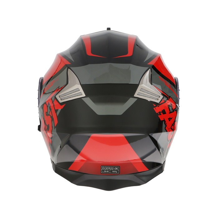 Шлем модуляр с двумя визорами, размер L (59-60), модель - BLD-160E, черно-красный - фото 1909505301