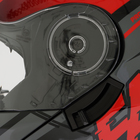 Шлем модуляр с двумя визорами, размер XL (60-61), модель - BLd=160E, черно-красный - Фото 15