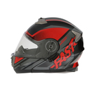 Шлем модуляр с двумя визорами, размер XL (60-61), модель - BLD-160E, черно-красный - Фото 9