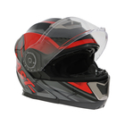 Шлем модуляр с двумя визорами, размер XXL (61), модель - BLD-160E, черно-красный - Фото 6