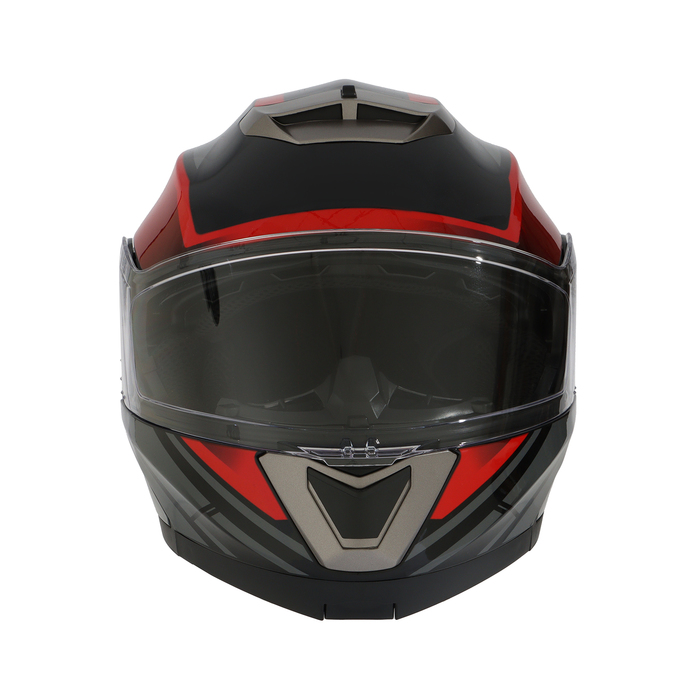 Шлем модуляр с двумя визорами, размер XXL (61), модель - BLD-160E, черно-красный - фото 1928494129