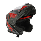 Шлем модуляр с двумя визорами, размер XXL (61), модель - BLD-160E, черно-красный - Фото 4