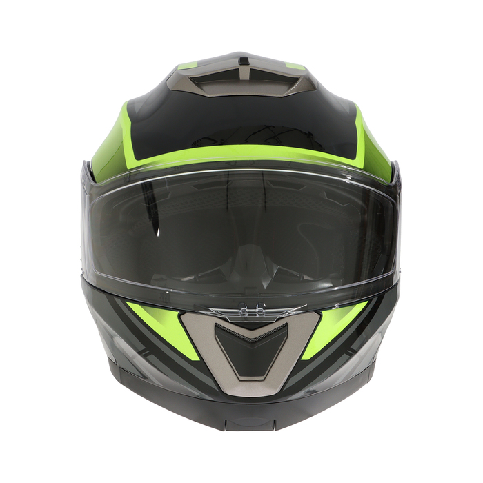 Шлем модуляр с двумя визорами, размер XL, модель - BLD-160E, черно-желтый