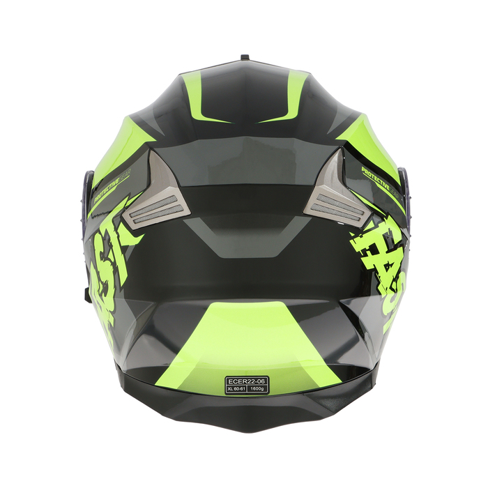 Шлем модуляр с двумя визорами, размер XL, модель - BLD-160E, черно-желтый