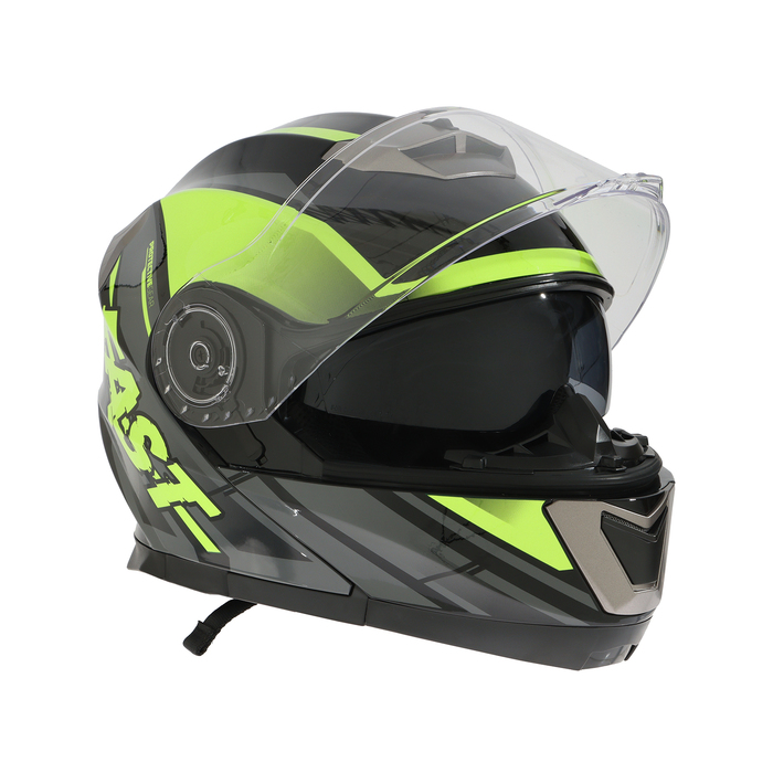 Шлем модуляр с двумя визорами, размер XXL, модель - BLD-160E, черно-желтый