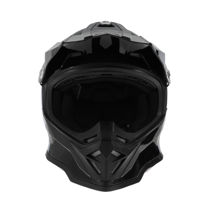 Шлем кроссовый, размер M, модель - BLD-819-7, черный глянцевый