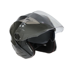 Шлем открытый с двумя визорами, размер M (57-58), модель - BLD-708E, черный глянцевый - Фото 5