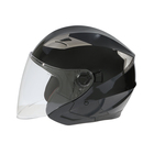 Шлем открытый с двумя визорами, размер M (57-58), модель - BLD-708E, черный глянцевый - Фото 7