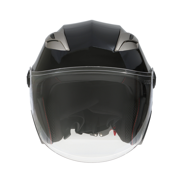 Шлем открытый с двумя визорами, размер XL, модель - BLD-708E, черный глянцевый