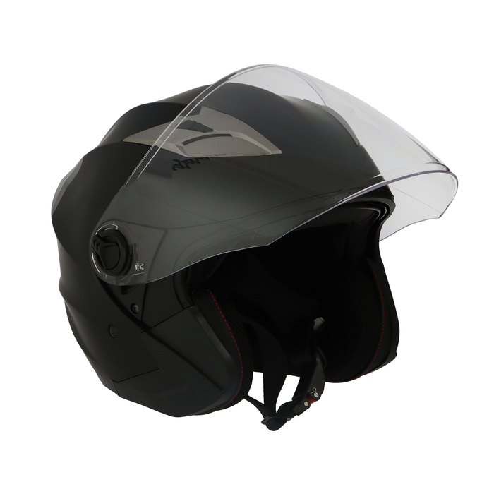 Шлем открытый с двумя визорами, размер L (59-60), модель - BLD-708E, черный матовый - фото 1909505762