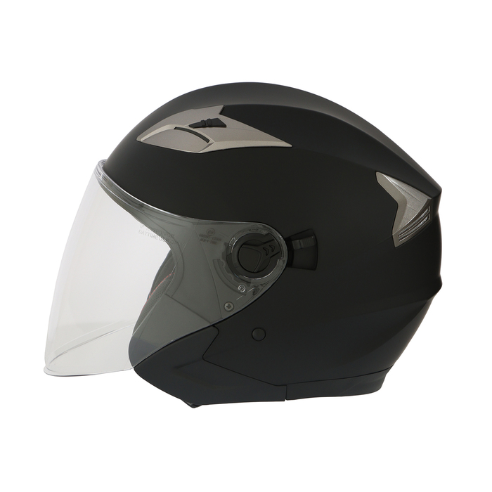 Шлем открытый с двумя визорами, размер XXL, модель - BLD-708E, черный матовый