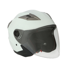 Шлем открытый с двумя визорами, размер M (57-58), модель - BLD-708E, белый глянцевый - Фото 3