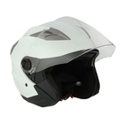 Шлем открытый с двумя визорами, размер M (57-58), модель - BLD-708E, белый глянцевый - Фото 4
