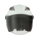 Шлем открытый с двумя визорами, размер M (57-58), модель - BLD-708E, белый глянцевый - Фото 6