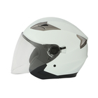 Шлем открытый с двумя визорами, размер M (57-58), модель - BLD-708E, белый глянцевый - Фото 7
