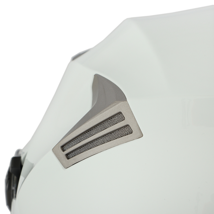 Шлем открытый с двумя визорами, размер L (59-60), модель - BLD-708E, белый глянцевый - фото 1909505834