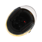 Шлем открытый с двумя визорами, размер XS (53-54), модель - BLD-708E, желтый глянцевый - Фото 9