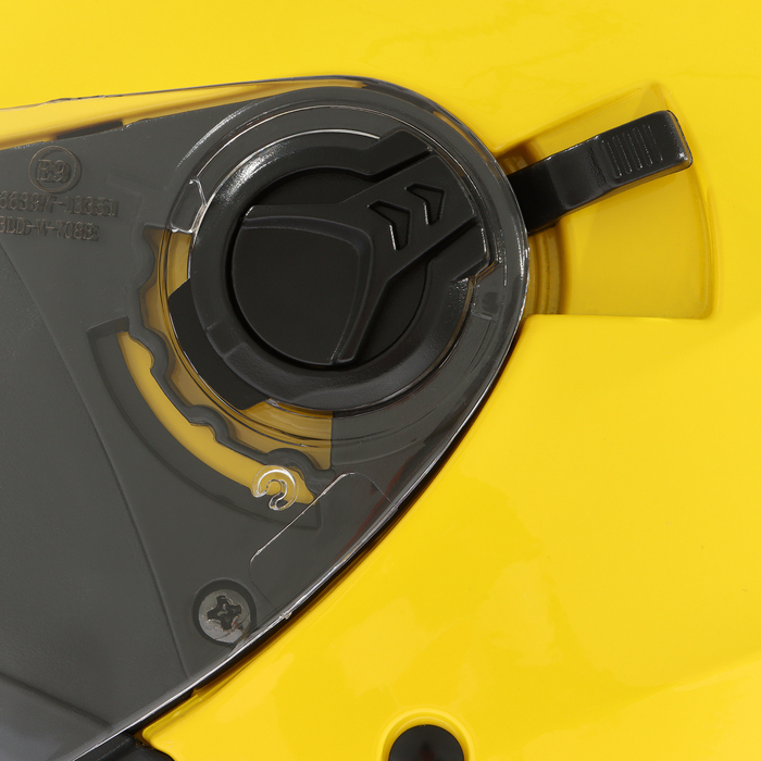 Шлем открытый с двумя визорами, размер S, модель - BLD-708E, желтый глянцевый