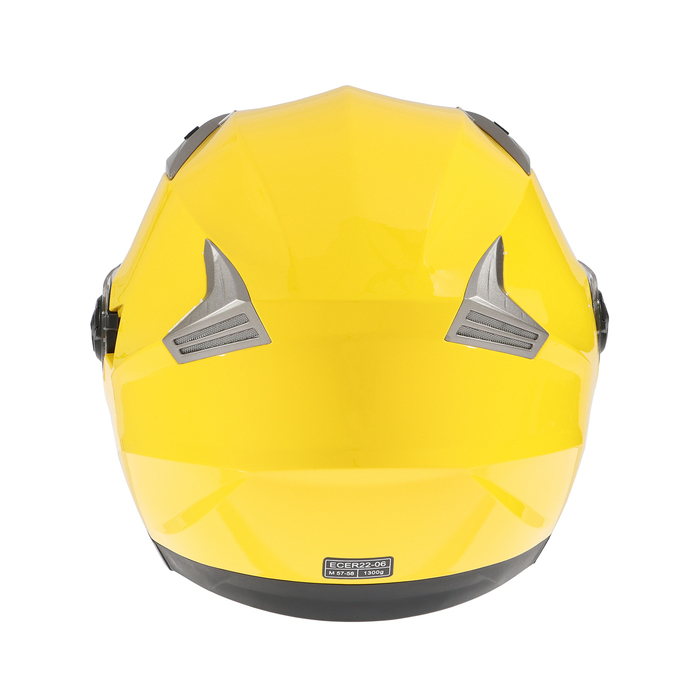 Шлем открытый с двумя визорами, размер M, модель - BLD-708E, желтый глянцевый