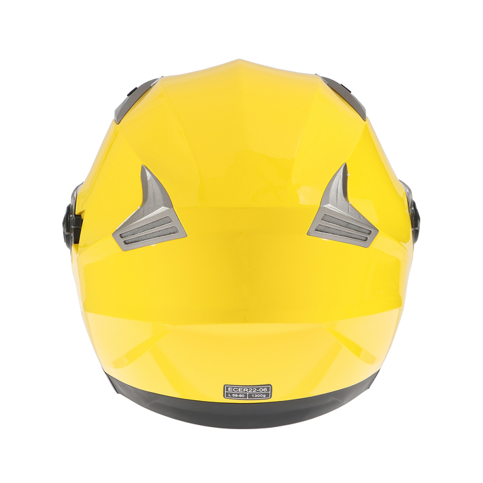Шлем открытый с двумя визорами, размер L, модель - BLD-708E, желтый глянцевый