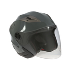 Шлем открытый с двумя визорами, размер XS (53-54), модель - BLD-708E, серый глянцевый - Фото 3