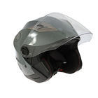 Шлем открытый с двумя визорами, размер XS (53-54), модель - BLD-708E, серый глянцевый - Фото 4