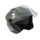 Шлем открытый с двумя визорами, размер XS (53-54), модель - BLD-708E, серый глянцевый - Фото 5