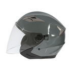 Шлем открытый с двумя визорами, размер XS (53-54), модель - BLD-708E, серый глянцевый - Фото 7