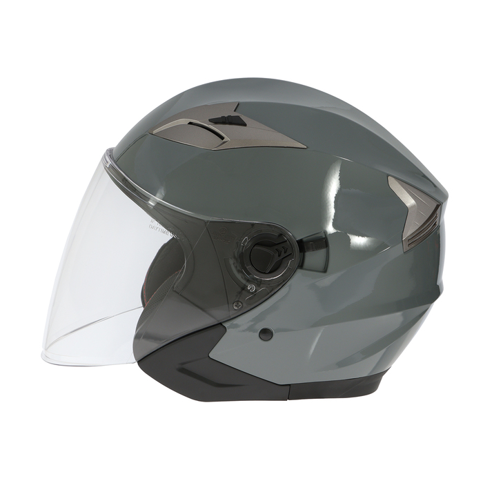 Шлем открытый с двумя визорами, размер XS, модель - BLD-708E, серый глянцевый
