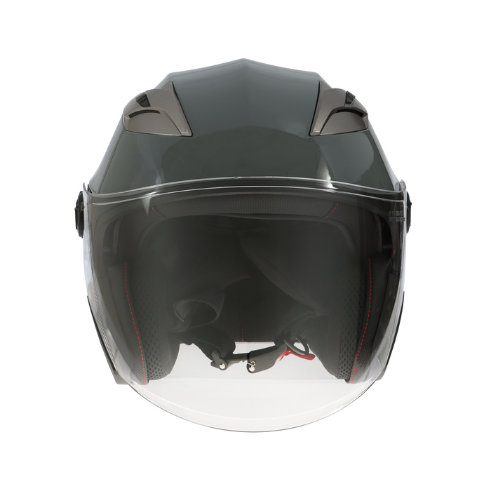 Шлем открытый с двумя визорами, размер S, модель - BLD-708E, серый глянцевый