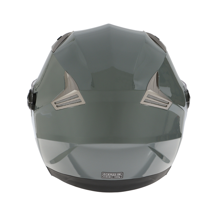 Шлем открытый с двумя визорами, размер S, модель - BLD-708E, серый глянцевый