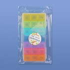 Таблетница - органайзер «Неделька», съёмные ячейки, утро/день/вечер, 17,4 × 8,2 × 2,5 см, 7 контейнеров по 3 секции, разноцветная - фото 9373354