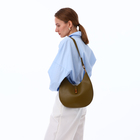 Сумка женская багет TEXTURA на молнии, 27×9×23 см, хаки - Фото 2