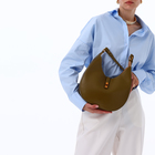 Сумка женская багет TEXTURA на молнии, 27×9×23 см, хаки - Фото 9