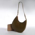 Сумка женская багет TEXTURA на молнии, 27×9×23 см, хаки - Фото 4