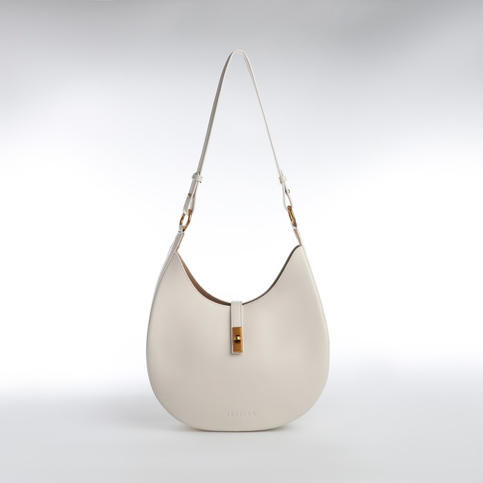 Сумка женская багет TEXTURA на молнии, 27×9×23 см, молочная - Фото 1