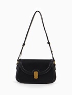 Сумка женская мессенджер TEXTURA на клапане, 23×6×13 см, чёрная - Фото 3