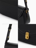 Сумка женская мессенджер TEXTURA на клапане, 23×6×13 см, чёрная - Фото 4