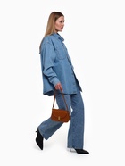 Сумка женская мессенджер TEXTURA на клапане, 23×6×13 см, коричневая - Фото 9